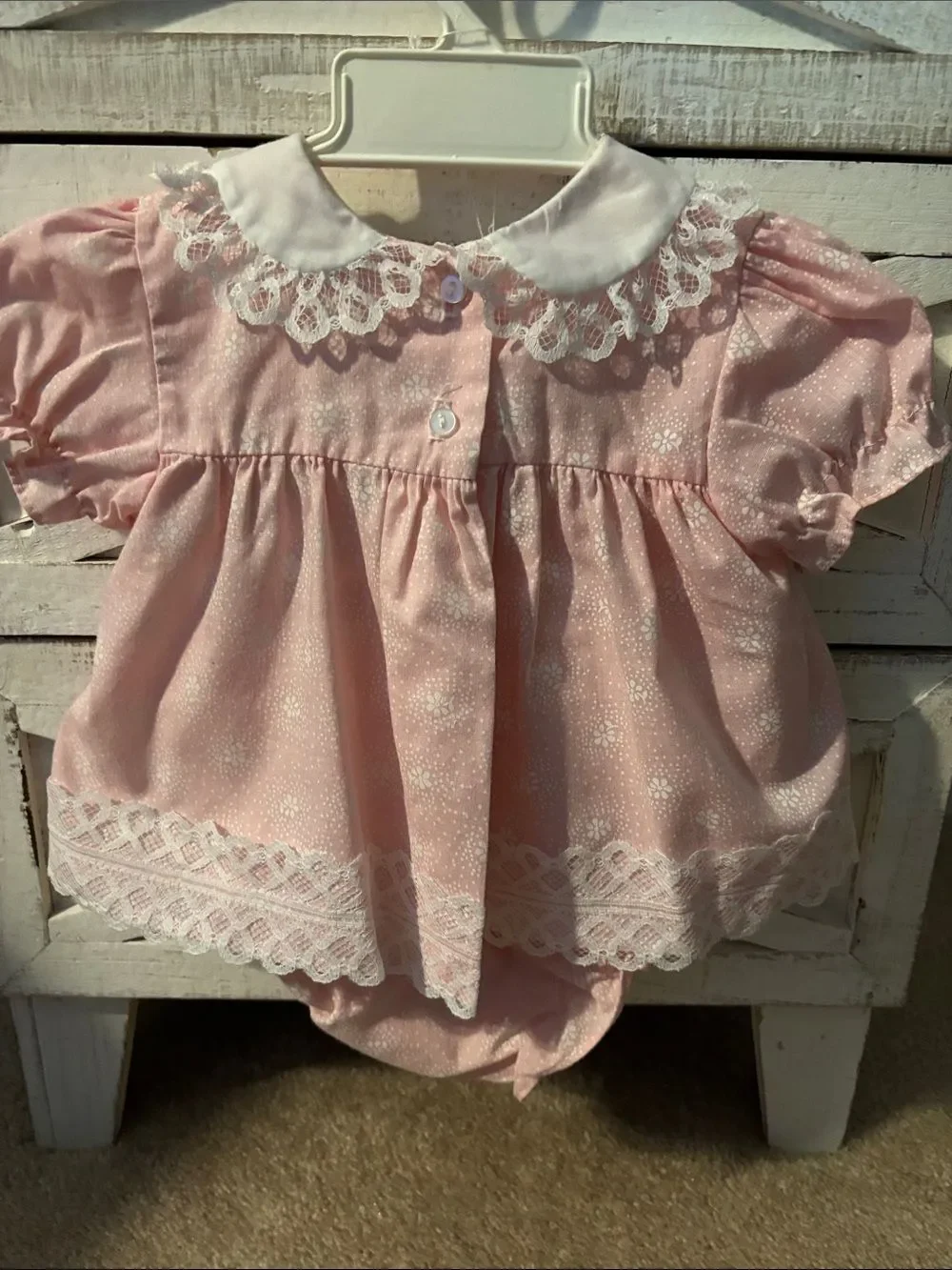 VINTAGE CUTEST ONE BABY GIRL DRESS
